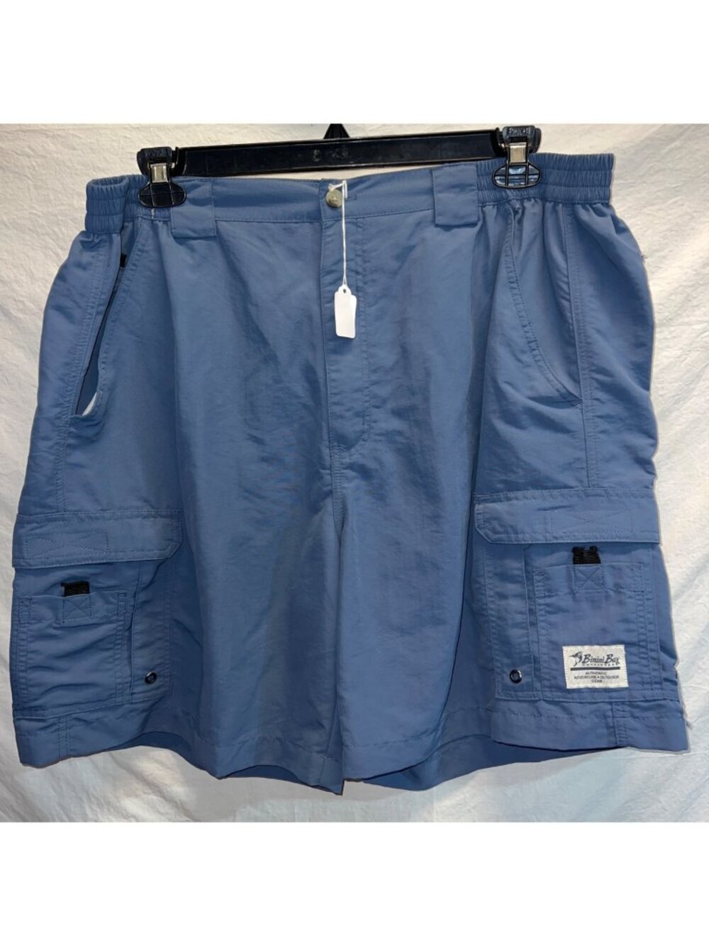 Bimini Bay Outfitters Mens Nylon Cargo Shorts Size 40 Blue Outdoor Adventure Gea
